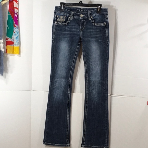 Grace in LA rhinestone jeans - Picture 6 of 7